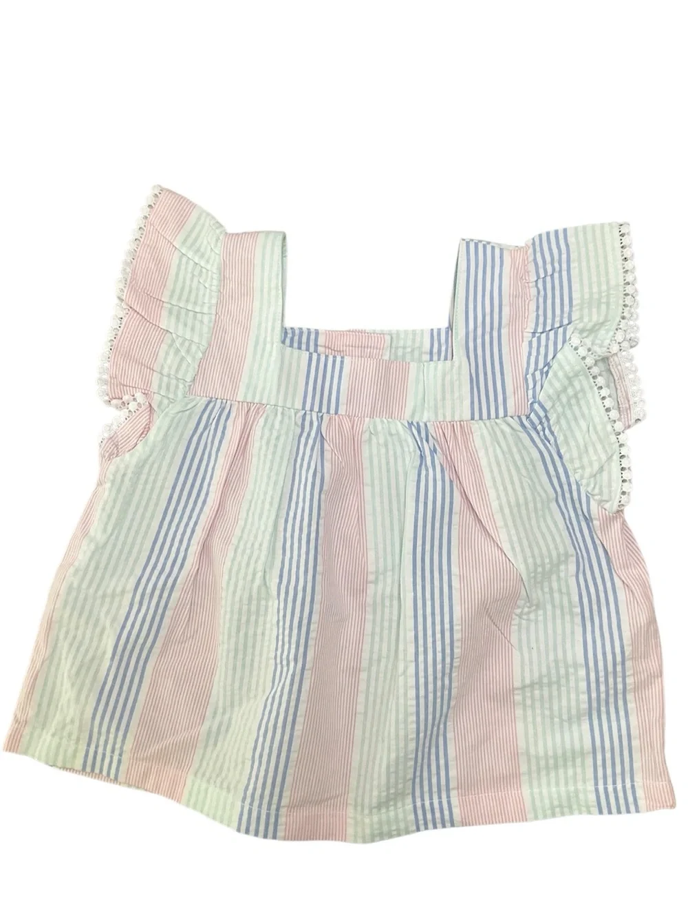 Janie & Jack Kids' 3-Piece Pastel Stripe Outfit Size 4T & 5 NWT